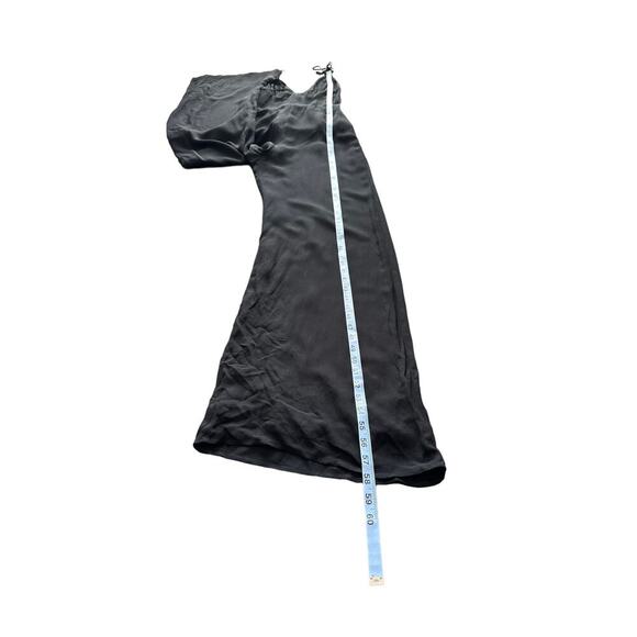 Reformation Black V-Neck Fresca Night Out Wide Straight Leg Jumpsuit Size 4 - Picture 13 of 13